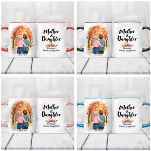 Mother and Daughter forever linked together, Mother and Daughter Mugs, Personalized Mugs