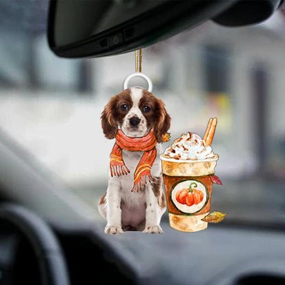 Cavalier King Charles Spaniel 2-Pumpkin Spice Kinda-Two Sided Ornament - Best gifts your whole family