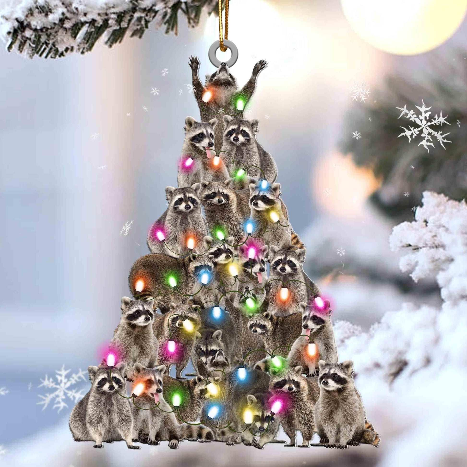 Raccoon lovely tree gift for animal lover gift for Raccoon lover ornament - Best gifts your whole family