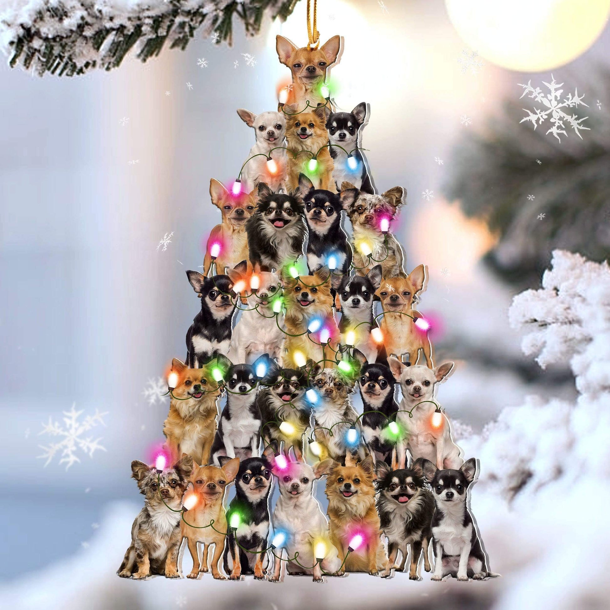 Chihuahua lovely tree gift for chihuahua lover gift for dog mom ornament - Best gifts your whole family