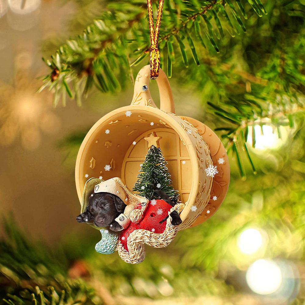 Godmerch Boykin Spaniel Sleeping In A Tiny Cup Christmas Holiday-Two Sided Ornament - Best gifts your whole family