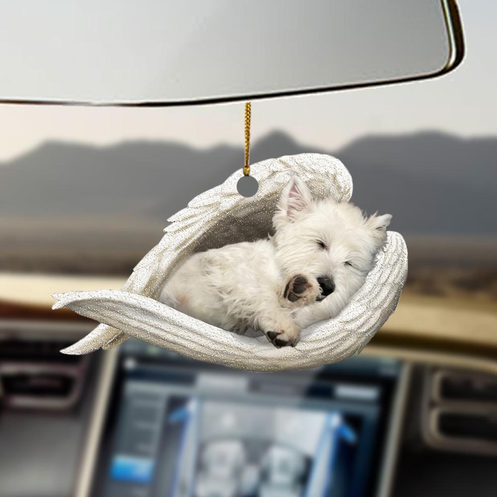 West highland white terrier sleeping angel westie lovers dog lovers ornament - Best gifts your whole family
