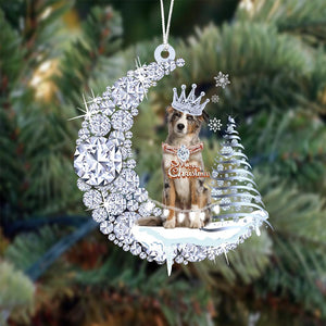 Australian Shepherd Diamond Moon Merry Christmas Ornament Christmas Gift For Dog Lover - Best gifts your whole family