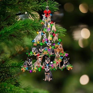 Australian Cattle Dog-Christmas Tree Lights-Two Sided Ornament - Best gifts your whole family