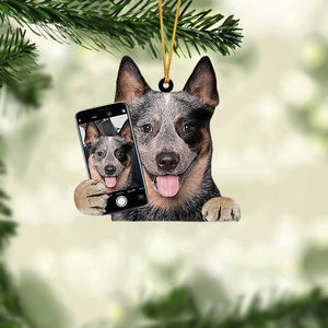 Australian Cattle Do You Like My Selfie Hanging Ornament Funny Dog Christmas Ornament - Best gifts your whole family