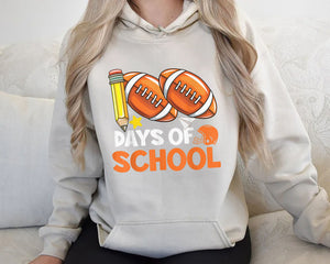 100 Days Of School Football 100th Day Of School Boys T-Shirt
