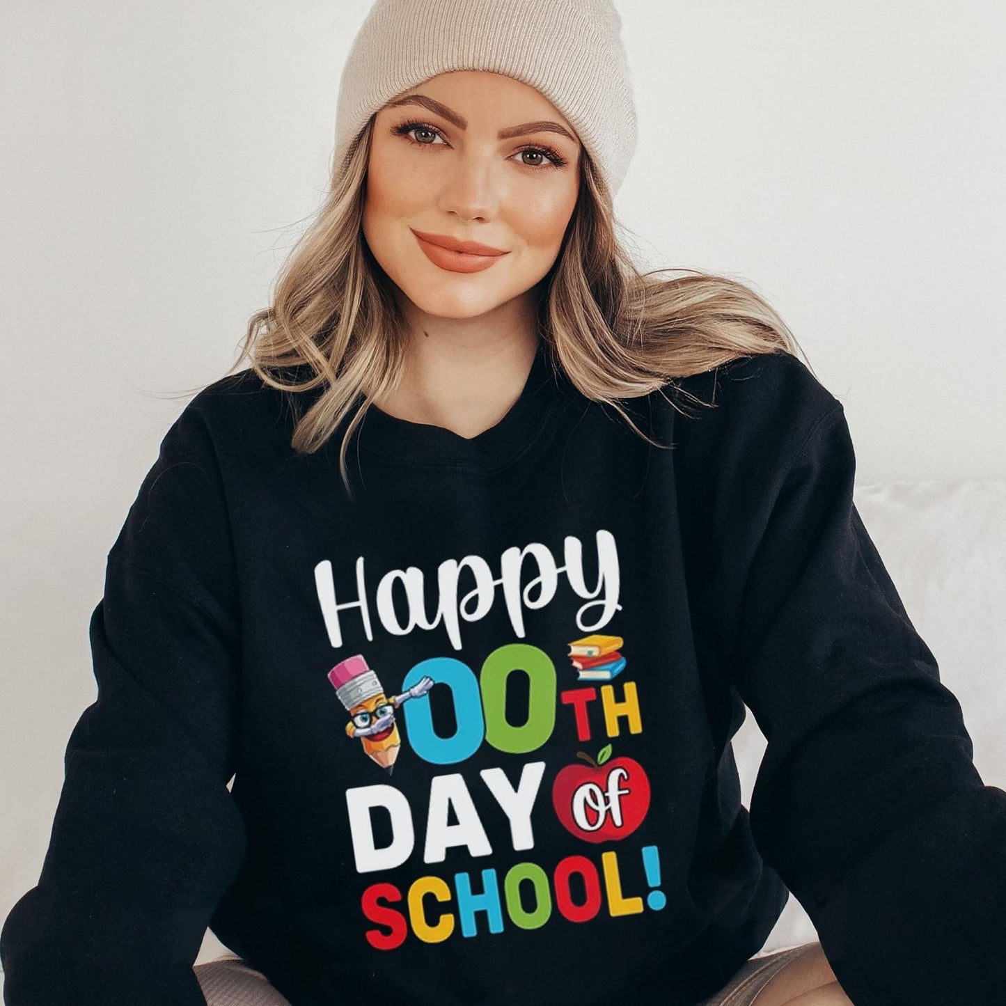 100 Days Of School Sweatshirt, 100 Days Of School Shirt, Happy 100 Days Of School Hoodie, Student Sweatshirt