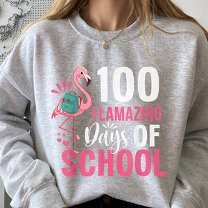 100 Flamazing Days Of School Flamingo 100th Day For Teachers T-Shirt