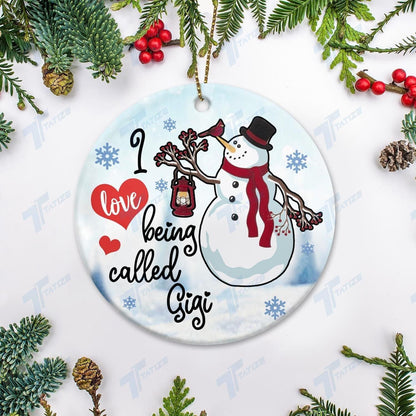Christmas I Love Being Called Gigi Circle Ornament, Christmas Gift, Christmas Decoration