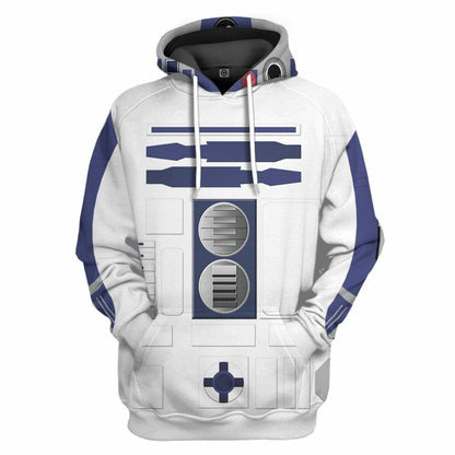3D R2D2 Cosplay Custom Tshirt Hoodie Apparel