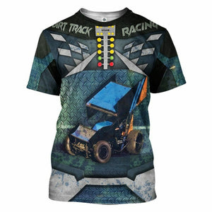 3D Dirt Track Racing Tshirt Hoodie Apparel