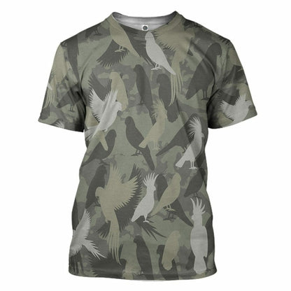 3D Parrot Camo Custom Tshirt Éadaí Hoodie