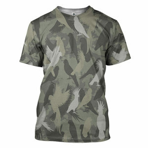 3D Parrot Camo Custom Tshirt Hoodie Apparel