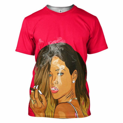 Éadaí Cochaillín Tléine Saincheaptha 3D Rihanna