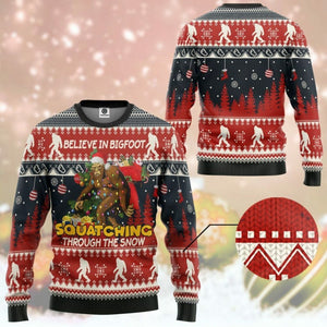 3D Bigfoot Ugly Sweater