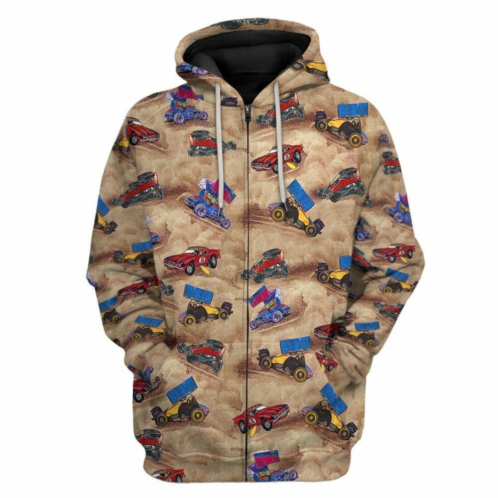 3D DIRT Track Racing Custom Tshirt Hoodie Apparel