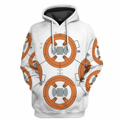 Éadaí Cochaillín Tléine Saincheaptha 3D BB8 Cosplay
