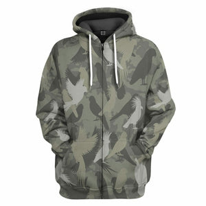 3D Parrot Camo Custom Tshirt Hoodie Apparel