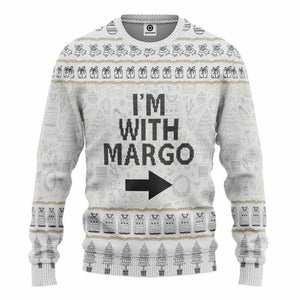 3D Im With Margo National Lampoon Christmas Vacation Ugly Sweater Custom Tshirt Hoodie Apparel