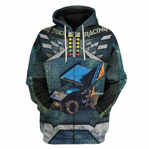 3D Dirt Track Racing Tshirt Hoodie Apparel