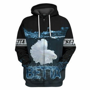 3D Love Betta Custom Tshirt Hoodie Apparel