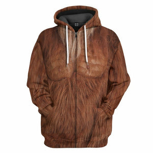 3D Bigfoot Costume Tshirt Hoodie Apparel