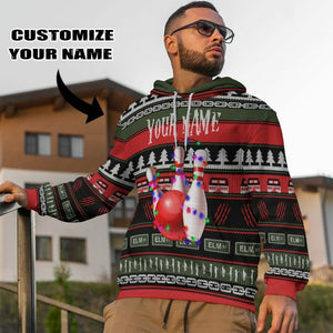 3D Custom Bowling Ugly Christmas Tshirt Hoodie Apparel