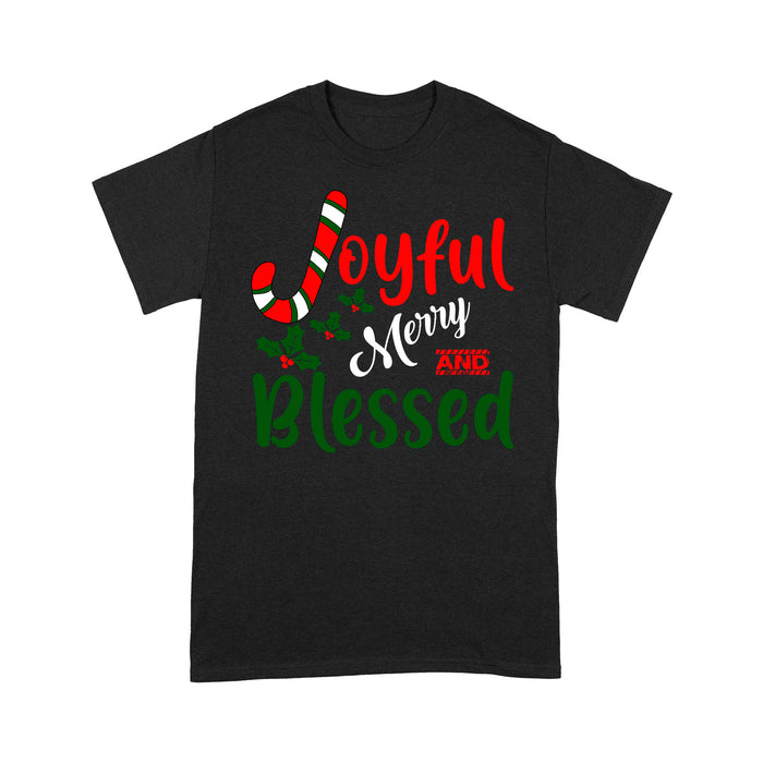 Joyful Merry and Blessed Christmas  Tee Shirt Gift For Christmas