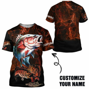 3D Fishing Custom Name Tshirt Hoodie Apparel