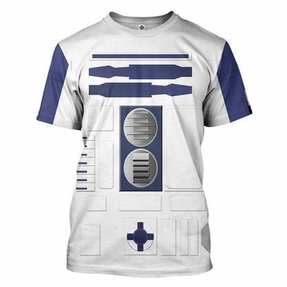 3D R2D2 Cosplay Custom Tshirt Hoodie Apparel