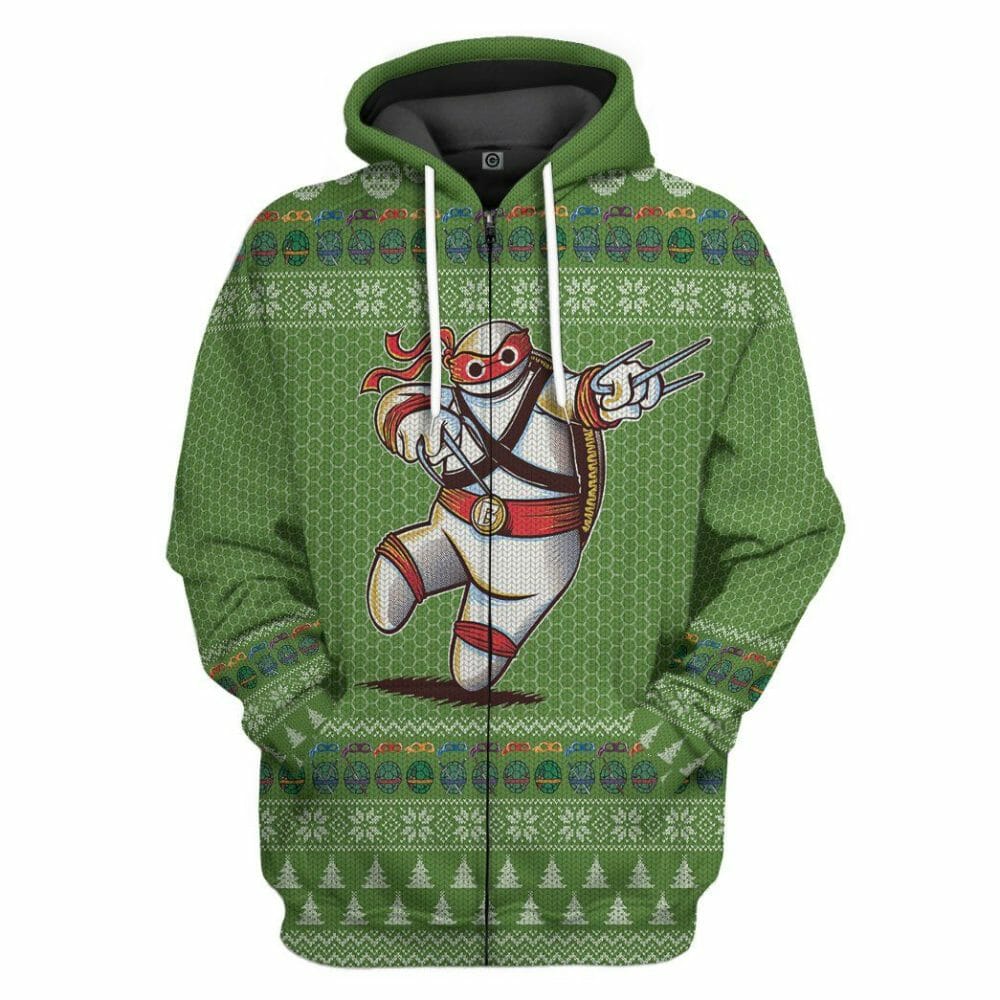 3D Big Ninja 6 Ugly Christmas Sweater Custom Tshirt Hoodie Apparel
