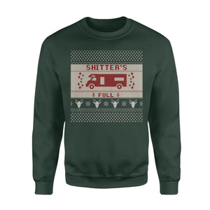 Shitter's full - funny sweatshirt gifts christmas ugly sweater for men and women