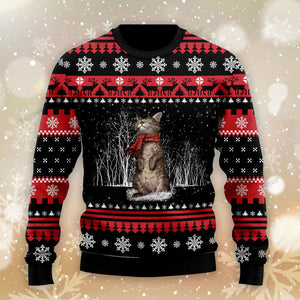 Christmas Cats Ugly Black and Red Sweater, Christmas Gift, Gift Christmas 2024