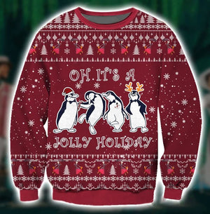 Jolly Holiday 3D Christmas Ugly Sweater, Christmas Ugly Sweater, Christmas Gift, Gift Christmas 2024