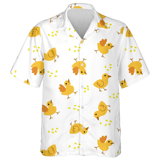 Sicíní Buí Greannmhar agus Grán ar Chúlra Bán Léine Haváís, Bronntanas Léine Haváís, Bronntanas Nollag