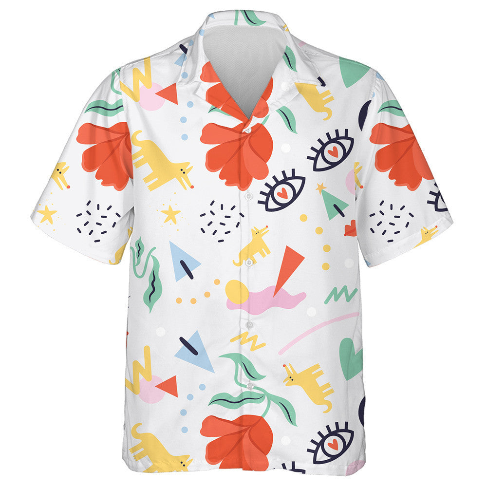 Téama na Nollag Le Bláthanna Madraí Réaltaí Agus Léine Geoiméadrach Haváís, Bronntanas Léine Haváís, Bronntanas Nollag.