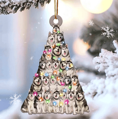 Alaskan Malamute Christmas Ornament, Christmas Ornament Gift, Christmas Gift, Christmas Decoration