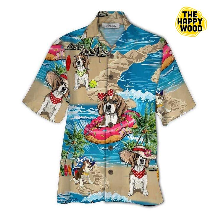 Beagle 3D Hawaiian Hawaii Shirt,Hawaiian Shirt Gift, Christmas Gift