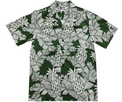 Pineapple Days Green Hawaiian Aloha Shirt Hawaiian Shorts Beach Short Sleeve, Hawaiian Shirt Gift, Christmas Gift