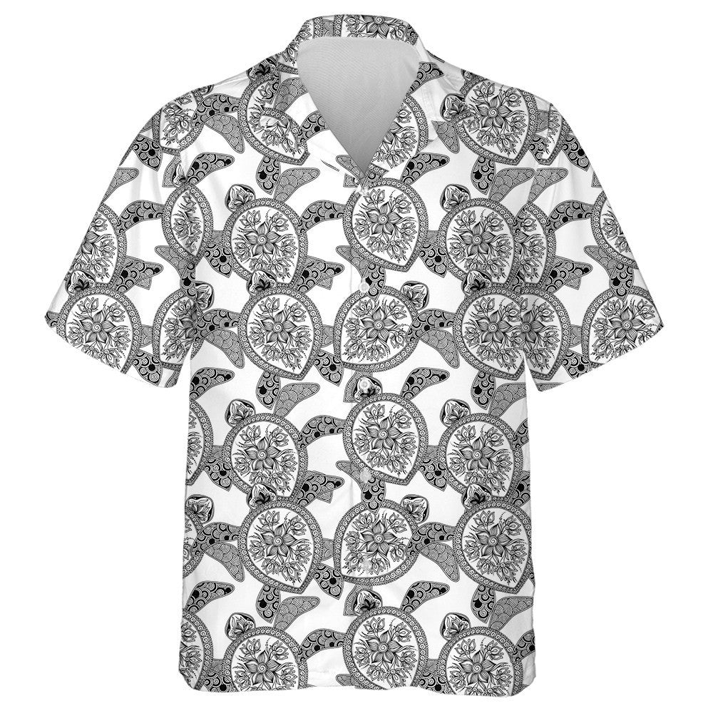 Turtar Farraige Aigéan Tarraingthe I Stíl Ealaíne Líne Léine Haváís, Bronntanas Léine Haváíais, Bronntanas Nollag