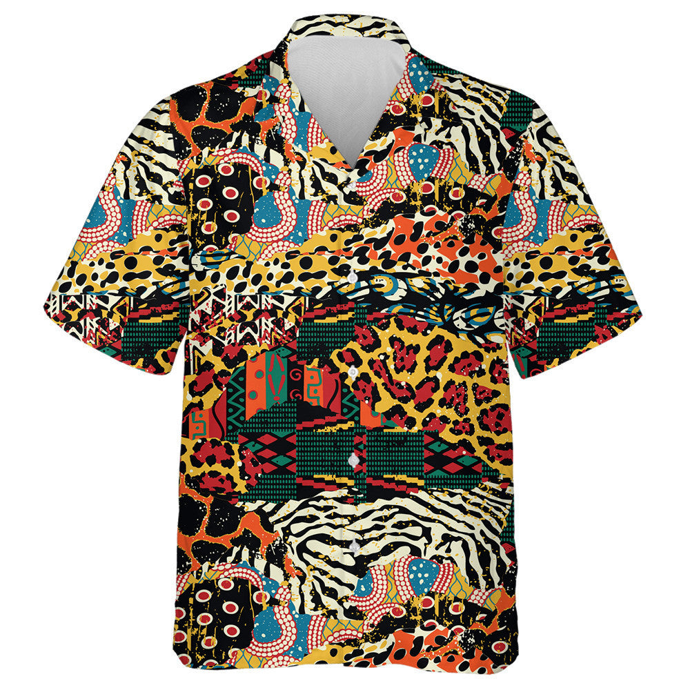 Traditional African And Wild Leopard Animal Skin Hawaiian Shirt, Hawaiian Shirt Gift, Christmas Gift