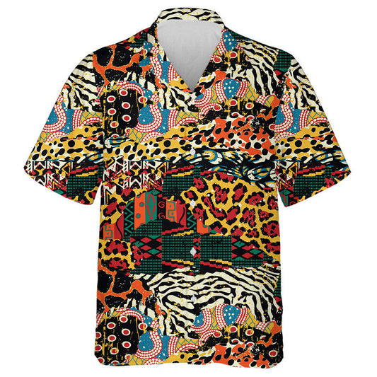Traditional African And Wild Leopard Animal Skin Hawaiian Shirt, Hawaiian Shirt Gift, Christmas Gift