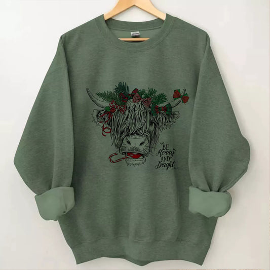 Merry Christmas Heifers Sweatshirt, Christmas Shirt, Christmas Sweatshirt Cute, Christmas Winter Sweatshirt