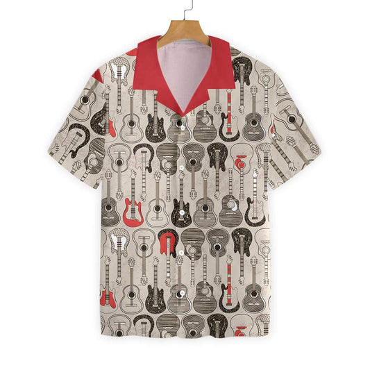 I Have Too Many Guitars Background Hawaiian Shirt,Hawaiian Shirt Gift, Christmas Gift