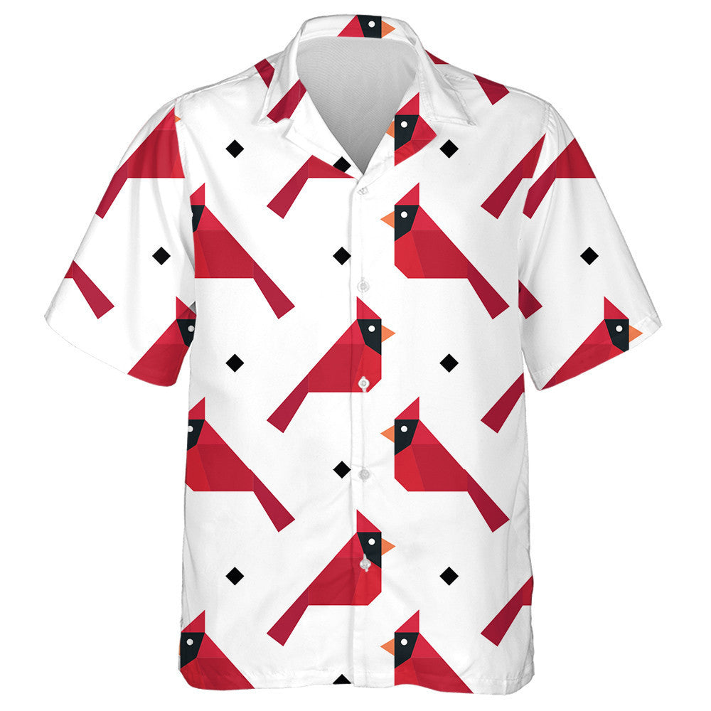 Páipéar Fillte Éan Cairdinéal Beag Greannmhar Léine Haváís, Bronntanas Léine Haváíais, Bronntanas Nollag