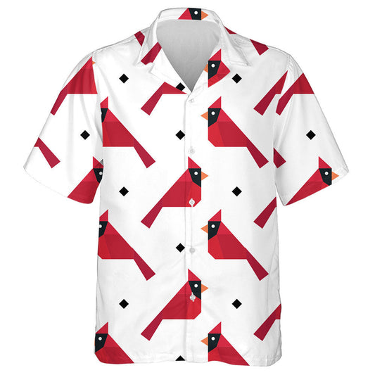 Páipéar Fillte Éan Cairdinéal Beag Greannmhar Léine Haváís, Bronntanas Léine Haváíais, Bronntanas Nollag