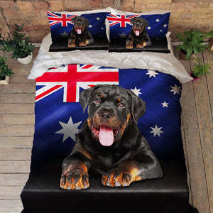 Rottweiler Dog Quilt Bedding Set Dog Lovers Australian Bedroom Set Bedlinen 3D,Bedding Christmas Gift,Bedding Set Christmas