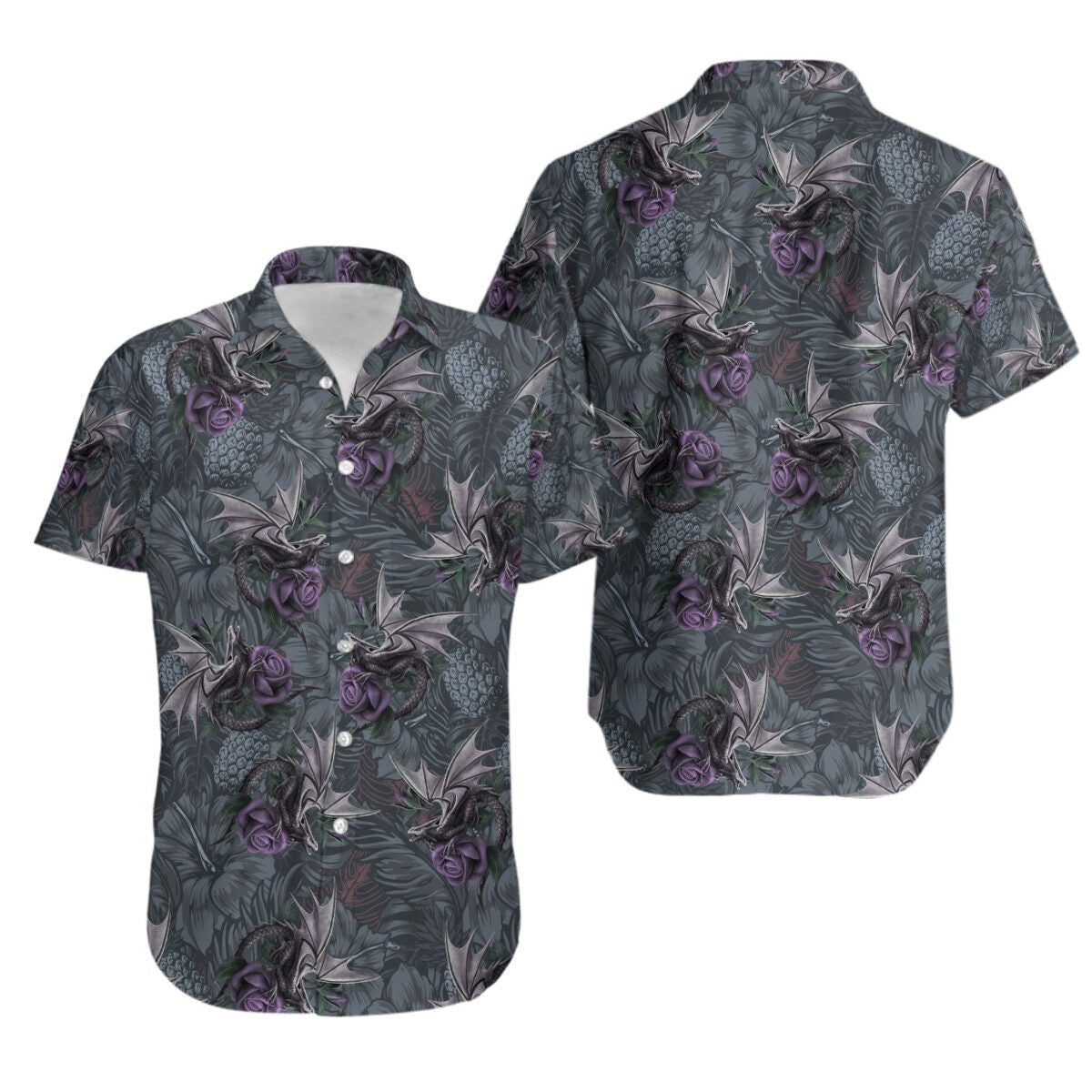 Dragon Tropical Awesome Background Design Hawaiian Shirt,Hawaiian Shirt Gift, Christmas Gift