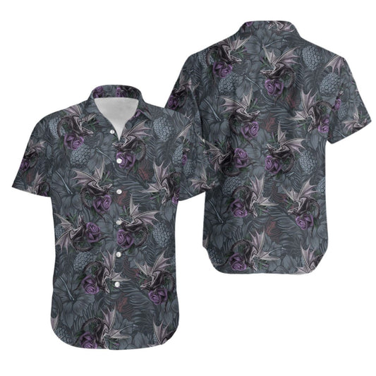 Dragon Tropical Awesome Background Design Hawaiian Shirt,Hawaiian Shirt Gift, Christmas Gift