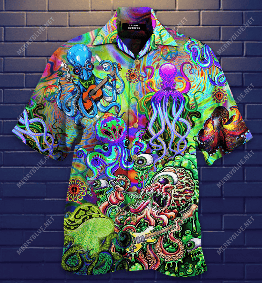 Find Octopus Trippy Hawaiian Shirt_ Hawaiian Shirt Gift, Christmas Gift